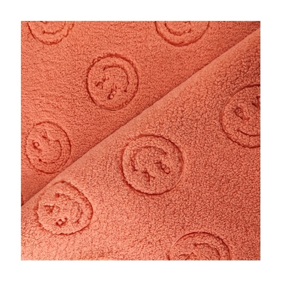 Tecido estampado de lã Sherpa macio e confortável 150D MOQ 1000 kg 450 g/m²