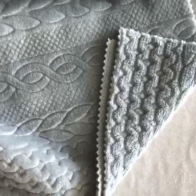 200gsm feito malha gravado brandamente para cobrir a tela 58" 60"