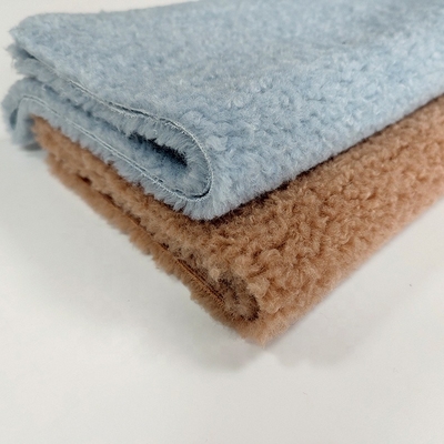 tela do velo do sherpa do poliéster 390gsm