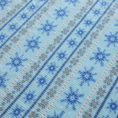 Jacquard impresso micro lado da tela uma do velo do teste padrão do floco de neve