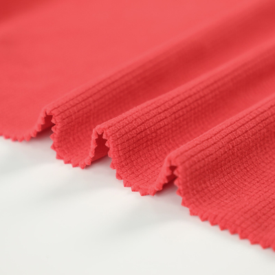 Material polar da tela do velo do jacquard vermelho para a barraca das sapatas