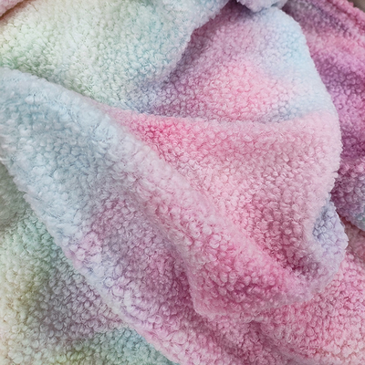 A tintura Sherpa do laço tosa a tela o poliéster 100% de 280 G/M colorido para o Hoodie