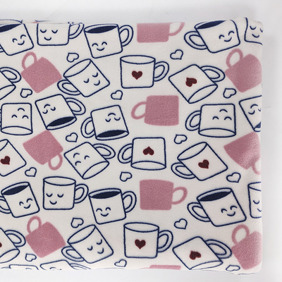 Cópia macia dos desenhos animados de Digitas da tela da veludinha do Spandex do poliéster para o vestido do vestuário