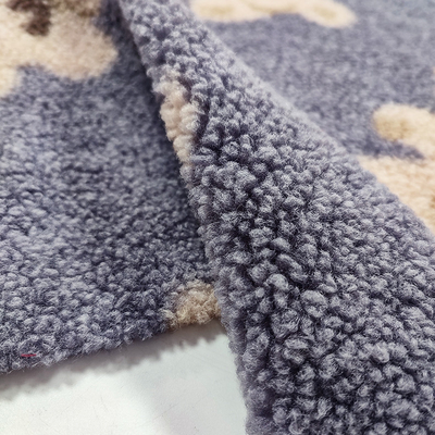 Teddy Bear Sherpa Fleece Fabric o urso 100% do poliéster de 330 G/M imprimiu