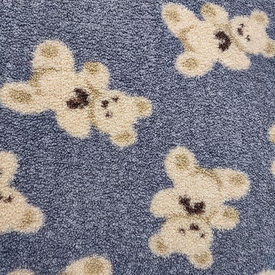 Teddy Bear Sherpa Fleece Fabric o urso 100% do poliéster de 330 G/M imprimiu