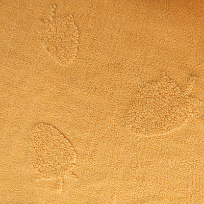 Sherpa feito malha urdidura para tosar o jacquard 100% amarelo do poliéster da tela para o vestuário