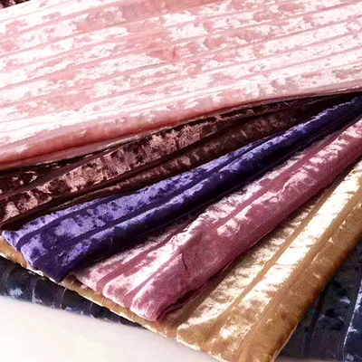 A listra Diamond Korean Velvet Fabric Stripe para senhoras veste 240 G/M