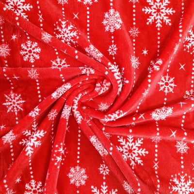 Poliéster 100% impresso macio super de Coral Fabric 240GSM da flanela para o uso do Natal