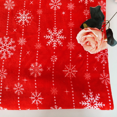 Poliéster 100% impresso macio super de Coral Fabric 240GSM da flanela para o uso do Natal