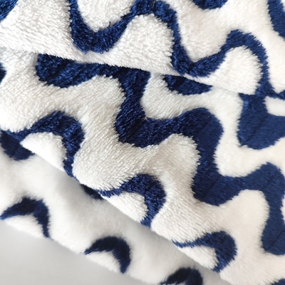 Tela Cationic 260gsm do velo da flanela do jacquard para o vestuário geral morno de matéria têxtil da casa