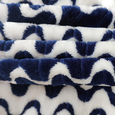 Tela Cationic 260gsm do velo da flanela do jacquard para o vestuário geral morno de matéria têxtil da casa