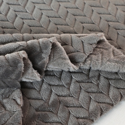 Tela macia 150D da flanela do jacquard 250gsm para a cobertura morna