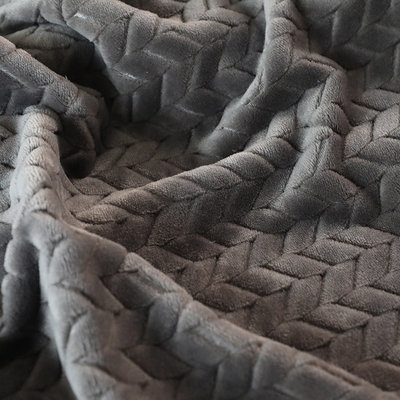 Tela macia 150D da flanela do jacquard 250gsm para a cobertura morna
