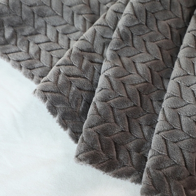 Tela macia 150D da flanela do jacquard 250gsm para a cobertura morna