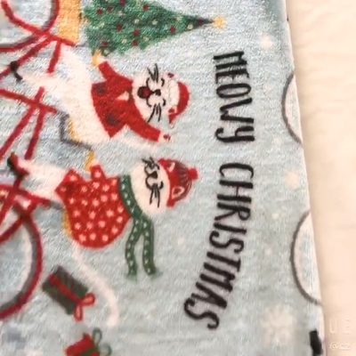 Tela impressa 300gsm do velo da flanela do Natal para o estofamento Toy Blankets