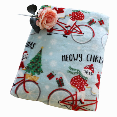 Tela impressa 300gsm do velo da flanela do Natal para o estofamento Toy Blankets