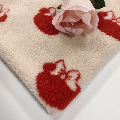 Jacquard 100% tingido fio da tela de Sherpa do poliéster 650gsm 288F