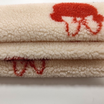 Jacquard 100% tingido fio da tela de Sherpa do poliéster 650gsm 288F