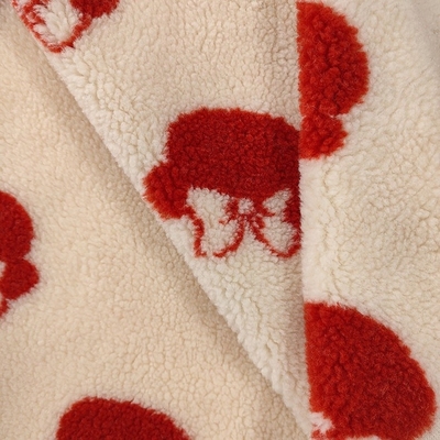 Jacquard 100% tingido fio da tela de Sherpa do poliéster 650gsm 288F