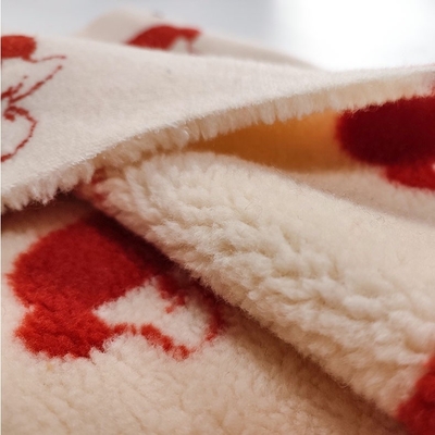 Jacquard 100% tingido fio da tela de Sherpa do poliéster 650gsm 288F