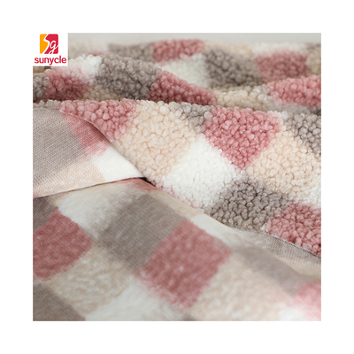 Sherpa impresso manta tosa a tela 300gsm para a bolsa de Hometextile de estofamento
