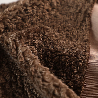 O falso Sherpa da cor sólida tosa o revestimento exterior de Teddy Bear 300gsm da tela morno