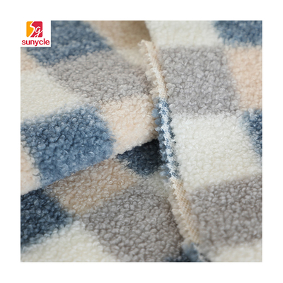 200gsm Sherpa impresso manta alinhou o poliéster 100% da tela do velo