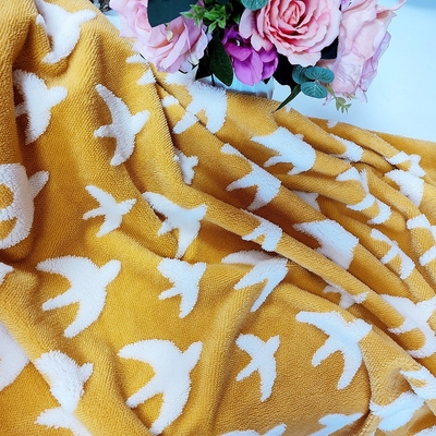 Jacquard Shu Velveteen Fabric 300gsm para a tela 100% do velo do luxuoso do poliéster de Sofa Cover do revestimento