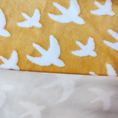 Jacquard Shu Velveteen Fabric 300gsm para a tela 100% do velo do luxuoso do poliéster de Sofa Cover do revestimento