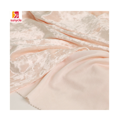 Tela cor-de-rosa 150D 288F 240gsm de veludo do poliéster do Spandex