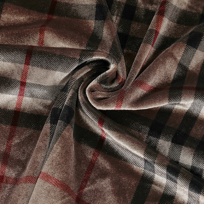 A manta da cor do café modelou a tela 240gsm de veludo para calças da cortina de Pillowslip