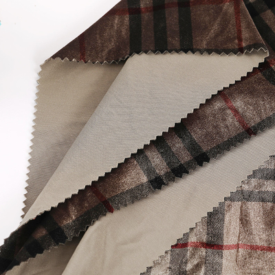 A manta da cor do café modelou a tela 240gsm de veludo para calças da cortina de Pillowslip