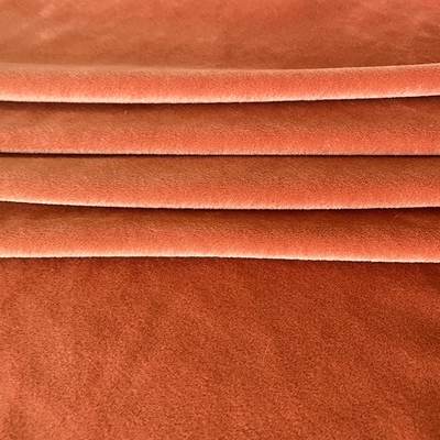 Tela macia super Coral Red Double Side da cor sólida do poliéster do Spandex