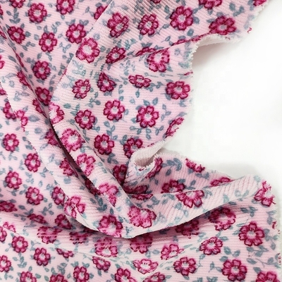 Poliéster 100% impresso flor da tela 310gsm de veludo da veludinha do jacquard
