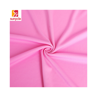 Planície cor-de-rosa do tecido de algodão 100gsm da malha da camisa de T única
