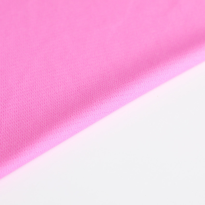 Planície cor-de-rosa do tecido de algodão 100gsm da malha da camisa de T única
