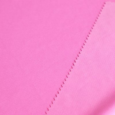 Planície cor-de-rosa do tecido de algodão 100gsm da malha da camisa de T única