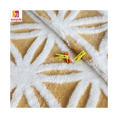 Jacquard Shu Velveteen Fabric 280gsm do girassol para a cobertura Pillowslip de matéria têxtil da casa