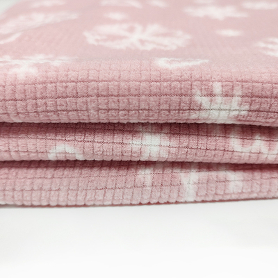 O jacquard macio imprimiu a micro tela polar 160gsm do rosa