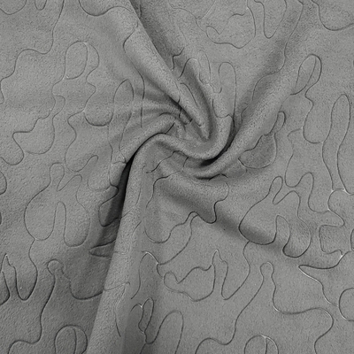 Tela gravada modelada 220gsm de Microfleece do poliéster