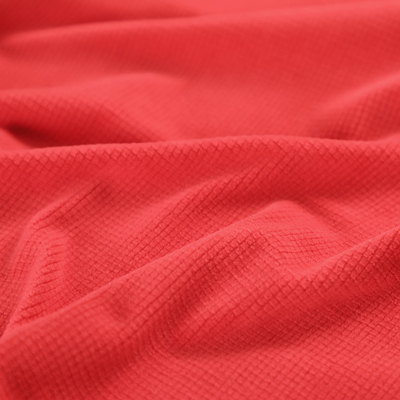 Material polar da tela do velo do jacquard vermelho para a barraca das sapatas